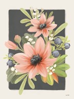 Floral Blueberries II Framed Print