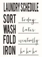 Laundry Schedule Fine Art Print