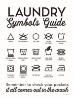 Laundry Symbols Guide Fine Art Print