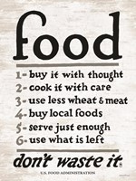 Food - Don't Waste It Fine Art Print