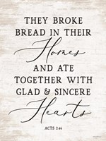 They Broke Bread Fine Art Print