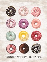 Donut Worry - Be Happy Fine Art Print