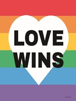 Rainbow Love Wins Framed Print
