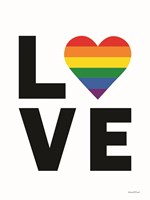 Rainbow Love Heart Framed Print