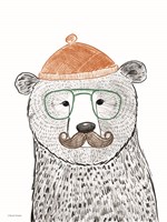 Hipster Bear Fine Art Print