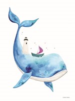 Sea On Its Back Whale Fine Art Print