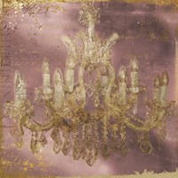 Rose and Gold Chandelier Fine Art Print