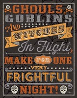 Halloween Talk II Orange Fine Art Print