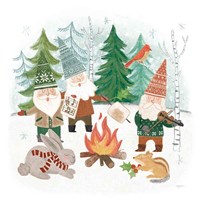 Woodland Gnomes II Framed Print