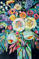 Lilys Bouquet Black Fine Art Print