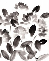 Simple Black Peonies I Fine Art Print