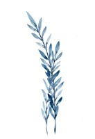 Farmhouse Leaves blue I Fine Art Print