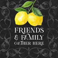 Live with Zest sentiment II-Friends & Family Framed Print