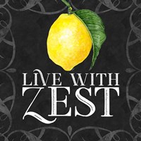 Live with Zest sentiment III-Live with Zest Framed Print