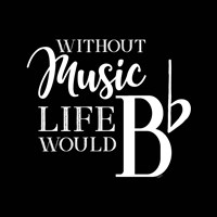 Moved by Music black V-Be Flat Framed Print