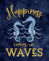 Deep Blue Sea XI on Navy Framed Print