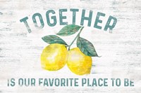 Happy Thoughts I on White Framed Print