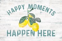 Happy Thoughts III on White Framed Print