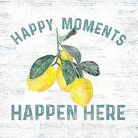 Happy Thoughts VII on White Framed Print