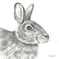 Watercolor Pencil Forest II-Rabbit Fine Art Print