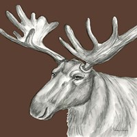 Watercolor Pencil Forest color I-Moose Fine Art Print