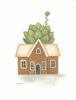 Garden House Cactus Framed Print