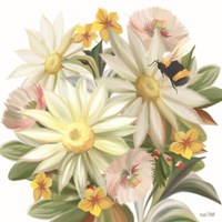 Sunny Floral and Bee Fine Art Print