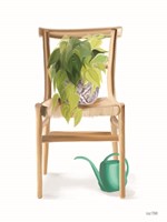 Plant Lover Wicker Chair Fine Art Print