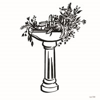 Vintage Floral Sink Fine Art Print