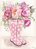 Rain Boot Flowers Fine Art Print