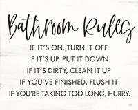 Bathroom Rules Fine Art Print