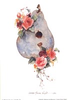 Birdhouse and Blossoms I Fine Art Print