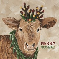 Merry Moo-mas Fine Art Print