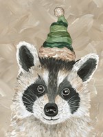 Christmas Raccoon Fine Art Print