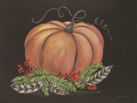 Pumpkin and Feathers Fine Art Print