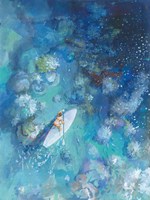 Paddle Board Exploring I Framed Print