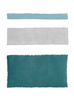 Painted Weaving IV Blue Green Fine Art Print