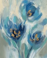 Blue Fairy Tale Floral I Fine Art Print