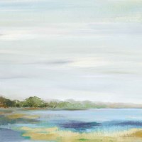 Emerald Lagoon Sq Light Fine Art Print