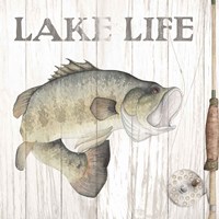 Lake Fishing II Fine Art Print
