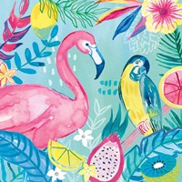 Fruity Flamingos IV Framed Print