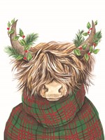 Christmas Highland Cow Fine Art Print