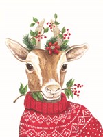 Christmas Goat Fine Art Print