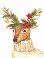 Christmas Deer Fine Art Print