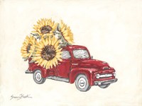 Sunflower Farm Truck Fine Art Print