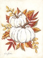 White Pumpkin Fall Foliage Fine Art Print