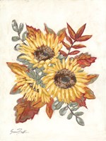 Sunflower Fall Foliage Fine Art Print