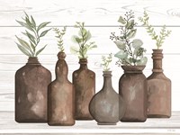 Cappuccino Bottles I Framed Print