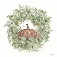 Pumpkin Wreath I Framed Print