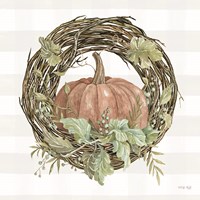 Pumpkin Wreath II Framed Print